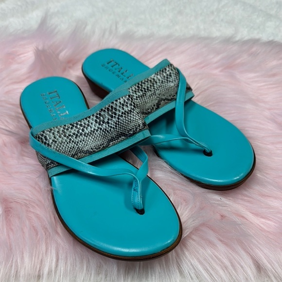 Italian Shoemakers Shoes - ITALIAN SHOEMAKERS BLUE SANDALS size 6